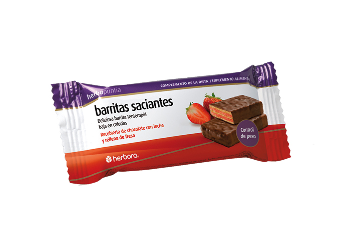 Herbopuntia barritas chocolate con leche y fresa