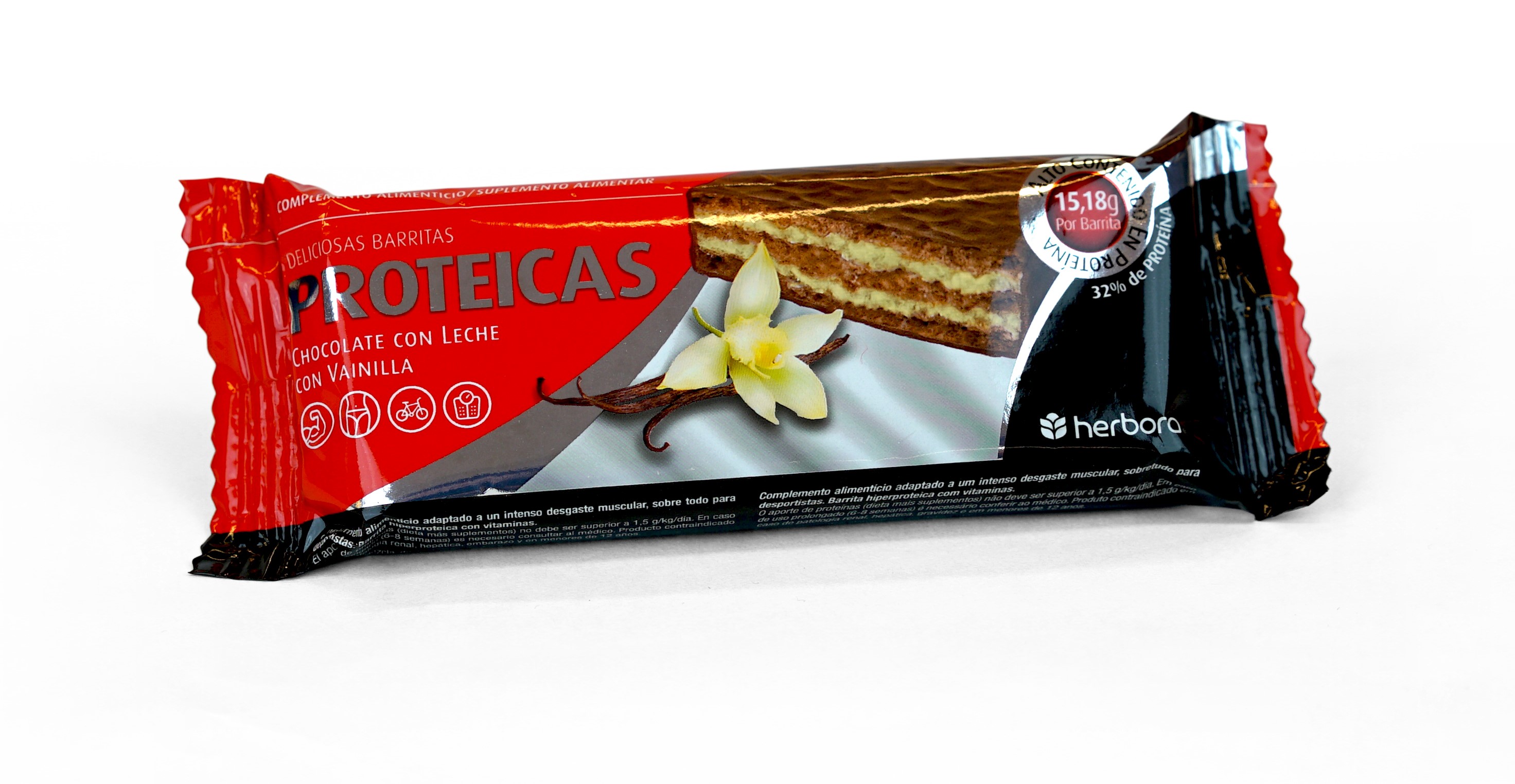 Barrita proteica chocolate con leche y vainilla