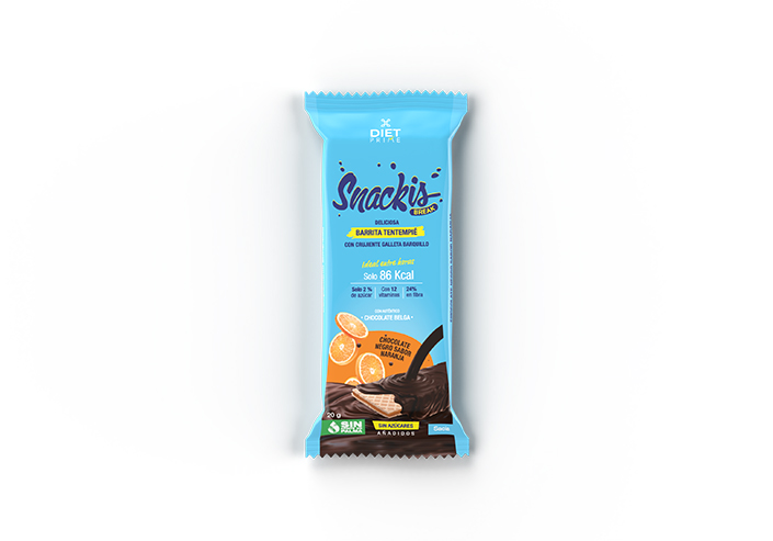 Snackis choco negro con naranja